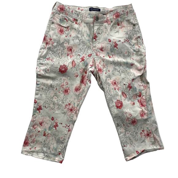 Bandolino Simone Skimmer,Size 8, Floral Capri Pants - Picture 1 of 11